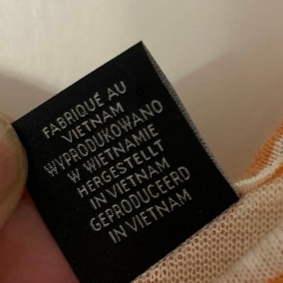 TAHARI 100% Linen Coral Tan Animal Print Button Back Top Beachy Summer Large - Picture 9 of 9